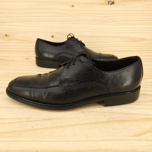 Johnston Murphy Mens Oxfords Sz 9 M Black Leather Derby...
